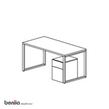 ModWorks Desk, 30x60 w BF Mobile Pedestal - Beniia Wholesale